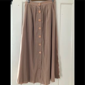 Pink side slit skirt